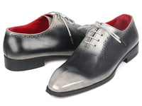 Paul Parkman Men's Gray Hand-Painted Oxfords (ID#AG445GRY) - WKshoes