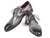 Paul Parkman Men's Gray Medallion Toe Derby Shoes (ID#6584-GRY) - WKshoes