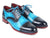 Paul Parkman Two Tone Cap-Toe Derby Shoes Blue & Turquoise (ID#046-TRQ) - WKshoes