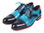 Paul Parkman Two Tone Cap-Toe Derby Shoes Blue & Turquoise (ID#046-TRQ) - WKshoes