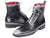 Paul Parkman Men's Gray Burnished Leather Lace-Up Boots (ID#BT535-GRY) - WKshoes