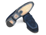 Paul Parkman Men's Penny Loafers Navy Suede (ID#10SD21) - WKshoes
