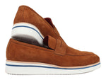 Paul Parkman Men's Smart Casual Penny Loafers Camel Suede (ID#180-CML-SD) - WKshoes