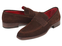 Paul Parkman Men's Penny Loafers Brown Suede (ID#10SD83) - WKshoes