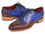 Paul Parkman Bordeaux Grey Blue Goodyear Welted Wingtip Oxfords - WKshoes