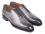 Paul Parkman Gray Goodyear Welted Punched Oxfords - WKshoes