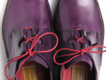 Paul Parkman Men's Ghillie Lacing Side Handsewn Purple Dress Shoes - WKshoes