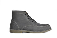 Hound and Hammer Men's Laced Suede Boots, Steel Grey - WKshoes