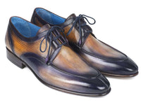 Paul Parkman Ghillie Lacing Camel & Purple Dress Shoes - WKshoes