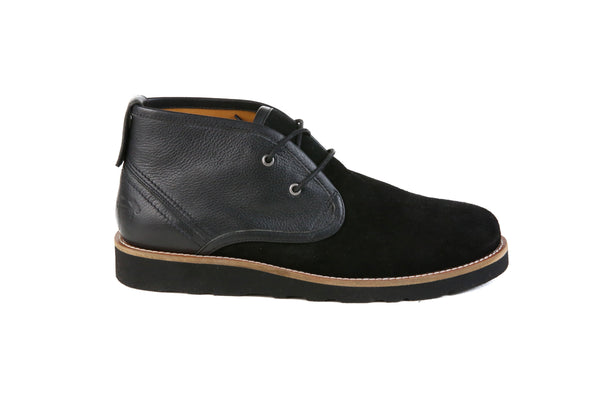 Hound and Hammer Men's Leather & Suede Boots, Black - WKshoes