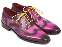 Paul Parkman Men's Lilac Calfskin Wingtip Oxfords - WKshoes