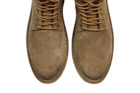 Hound and Hammer Men's High Laced Suede Boots, Sandstone - WKshoes