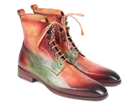 Paul Parkman Men's Green, Camel & Bordeaux Leather Boots - WKshoes