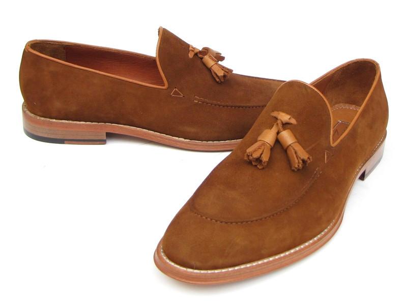 Men's tobacco brown suede leather Penny Loafers