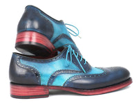 Paul Parkman Men's Blue & Turquoise Wingtip Oxfords - WKshoes