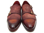 Paul Parkman Men's Antique Brown Suede Captoe Double Monkstrap - WKshoes