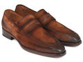 Paul Parkman Brown Antique Suede Goodyear Welted Loafers