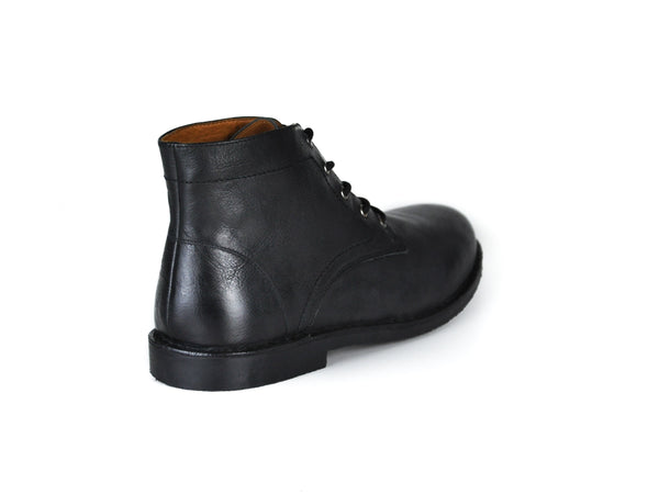 Hound and Hammer Men's Laced Leather Boots, Black - WKshoes