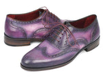 Paul Parkman Purple & Navy Calfskin Wingtip Oxfords - WKshoes